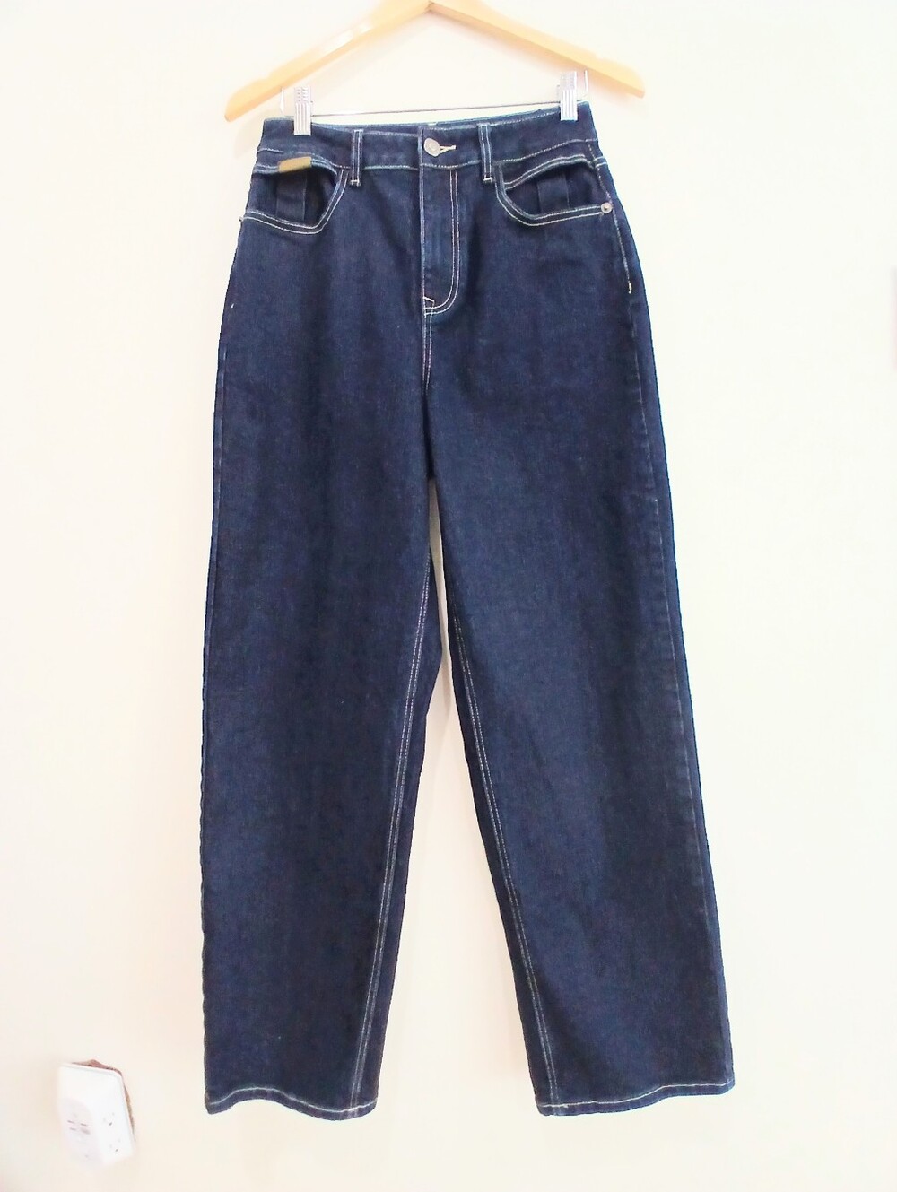 PEACEBIRD Premium Wide Leg Highrise dark wash denim jeans Sz 28 / 30 LIKE NEW
